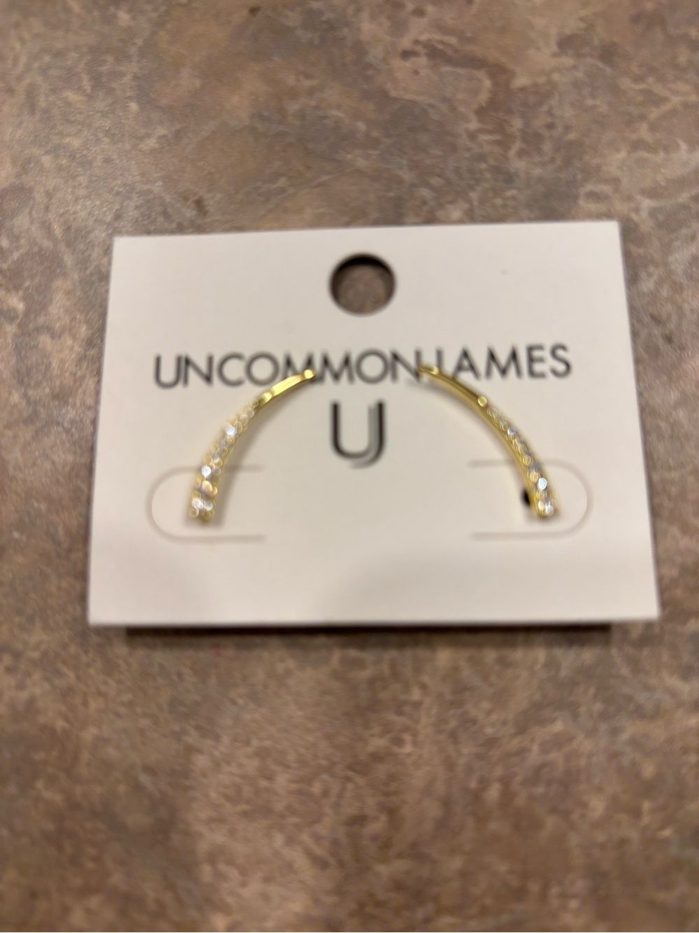 Uncommon James Gold Crystal Curved Ear Crawlers